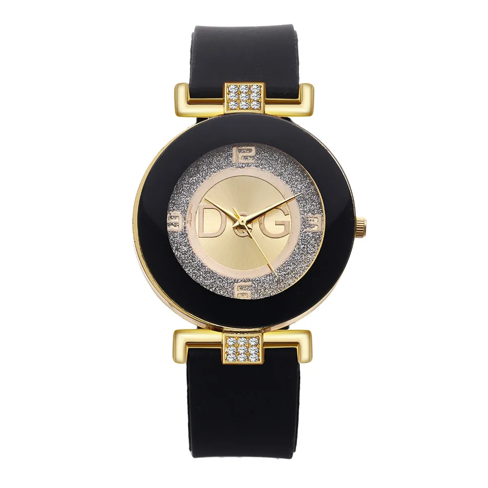 Relojes simples de cuarzo blanco y negro, reloj de pulsera con correa de silicona de diseño minimalista para mujer, reloj creativo de moda con esfera grande para mujer