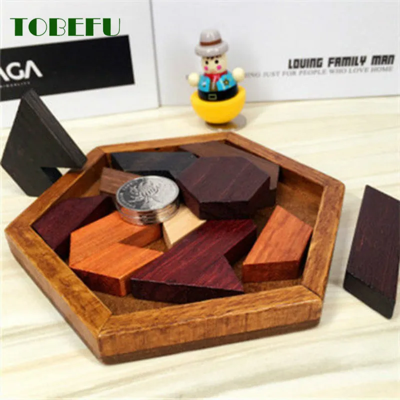 Puzzle in legno a forma geometrica Puzzle per bambini Rompicapo Giocattoli in legno non tossico per bambini educativi