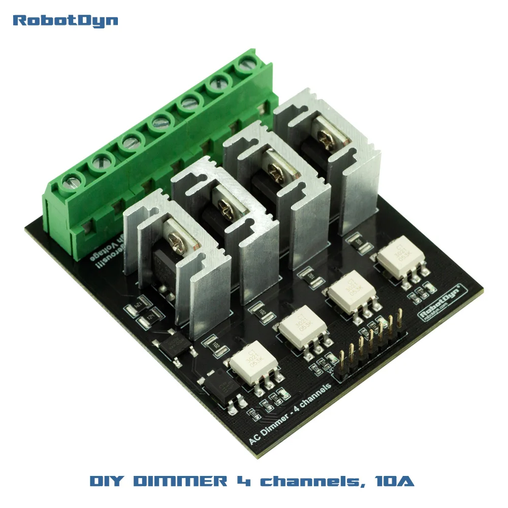 AC-Lichtdimmermodul, 4 Kanäle, 3,3 V/5 V Logik, AC 50/60 Hz, 110 V ~ 400 V, 10 A pro Kanal