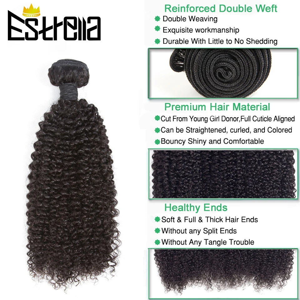บราซิล Kinky Curly เส้นผมมนุษย์รวมกลุ่ม1/3/4 Pcs Remy เส้นผมมนุษย์สาน Kinky Curly ธรรมชาติสี8 "-28" ที่ยืดผม
