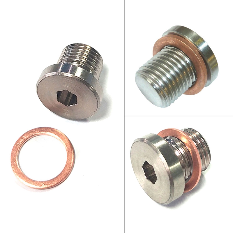 O2 Sensor Auspuff Cap Edelstahl M12x 1,25 Sauerstoff Breitband Bung Stecker Hex Kopf Geeignet für Universal Motorrad Auto