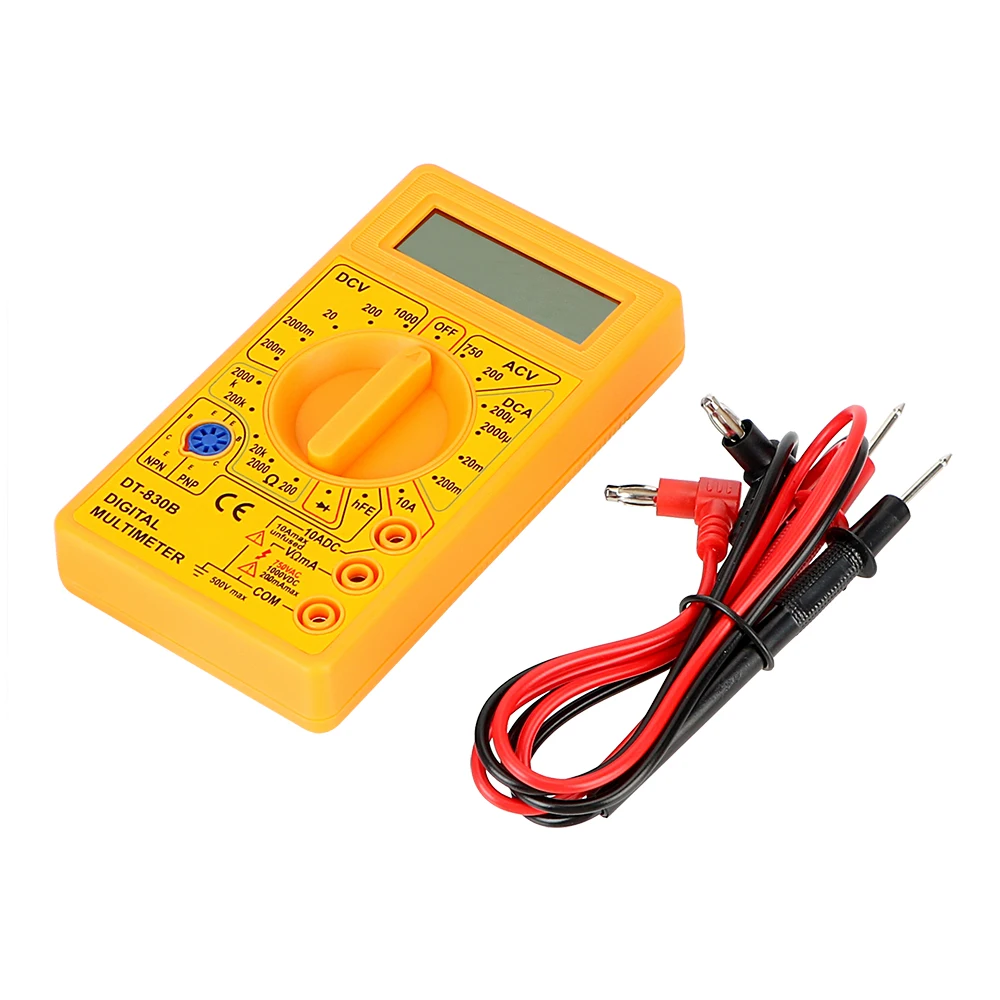 Voltímetro Digital de rango automático LCD, multímetro, ohmímetro, probador de voltios, instrumento de análisis de instrumentos eléctricos