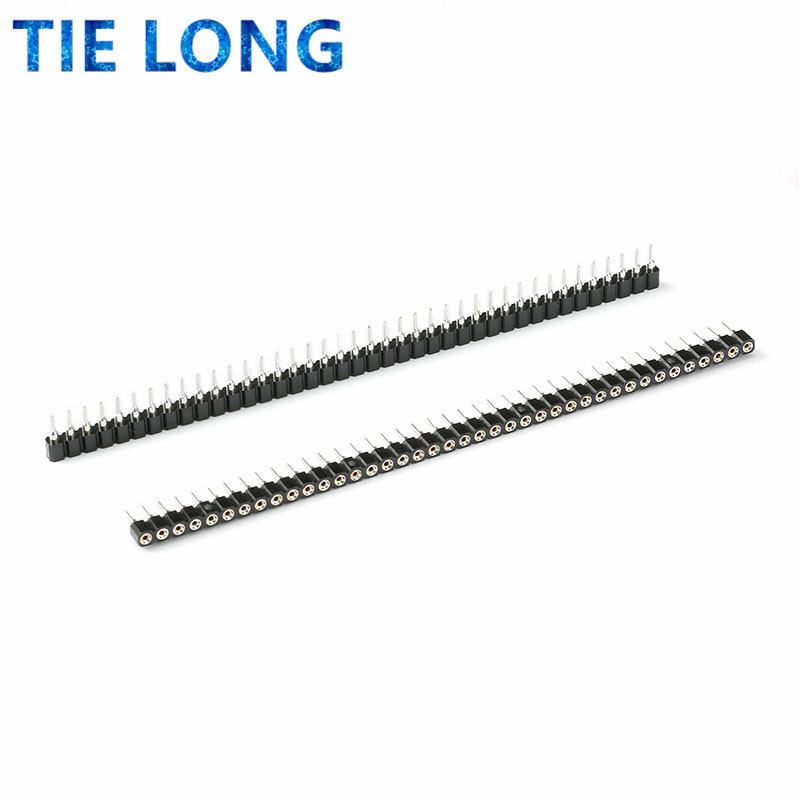 10 шт./лот 40P гнездовой разъем 1x40 Pin 2,54 круглый гнездовой разъем 1*40 отверстий один ряд игольчатый отверстие ряд