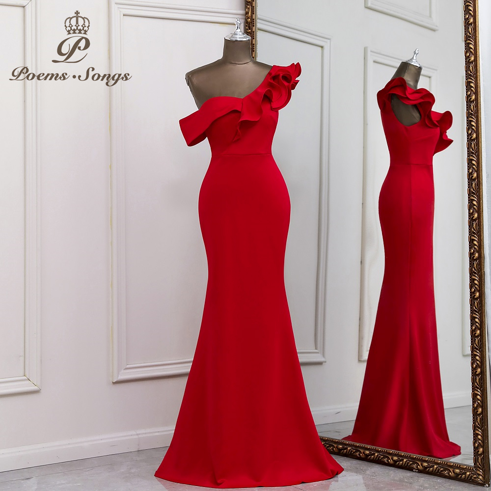 1 Gợi Cảm Vai Đỏ Dạ Hội Đầm Vestido De Festa Váy Dạ Hội Sang Trọng Chính Thức Đầm Dự Tiệc Nữ Buổi Tối Quần Sịp Đùi Thông Hơi