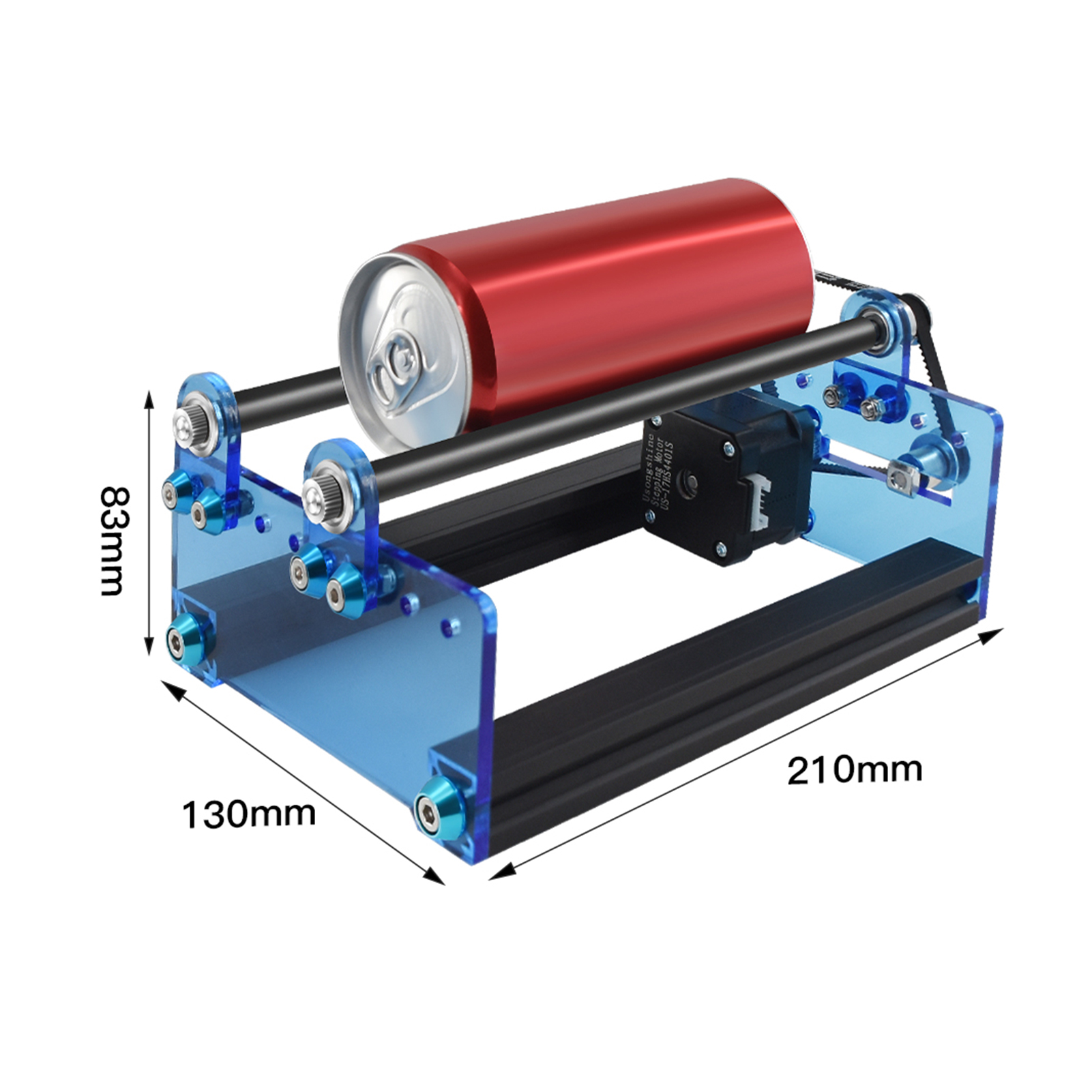 Rouleau de Gravure Laser pour Cylindrique Incroyable avec Axe de Gravure Rotatif à 360 °, 5 Réglages d'Angle, Diamètre de Gravure 20-80mm