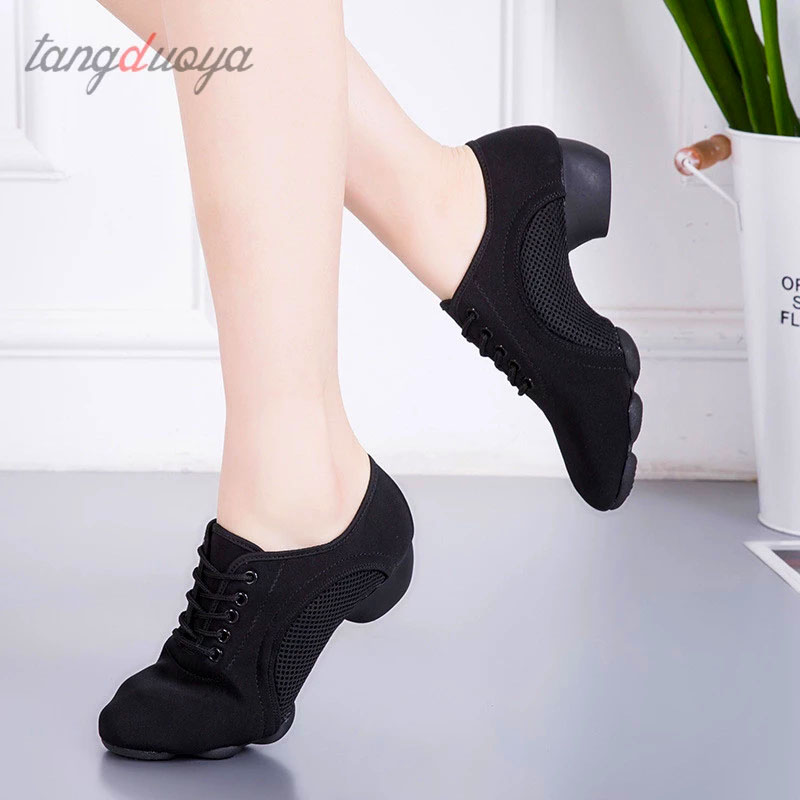 Schwarz Professionelle Salsa Tanzschuhe Männer Frauen Standard Ballsaal Tango Latein Lehrer Tanzschuhe Leinwand Jazz Turnschuhe