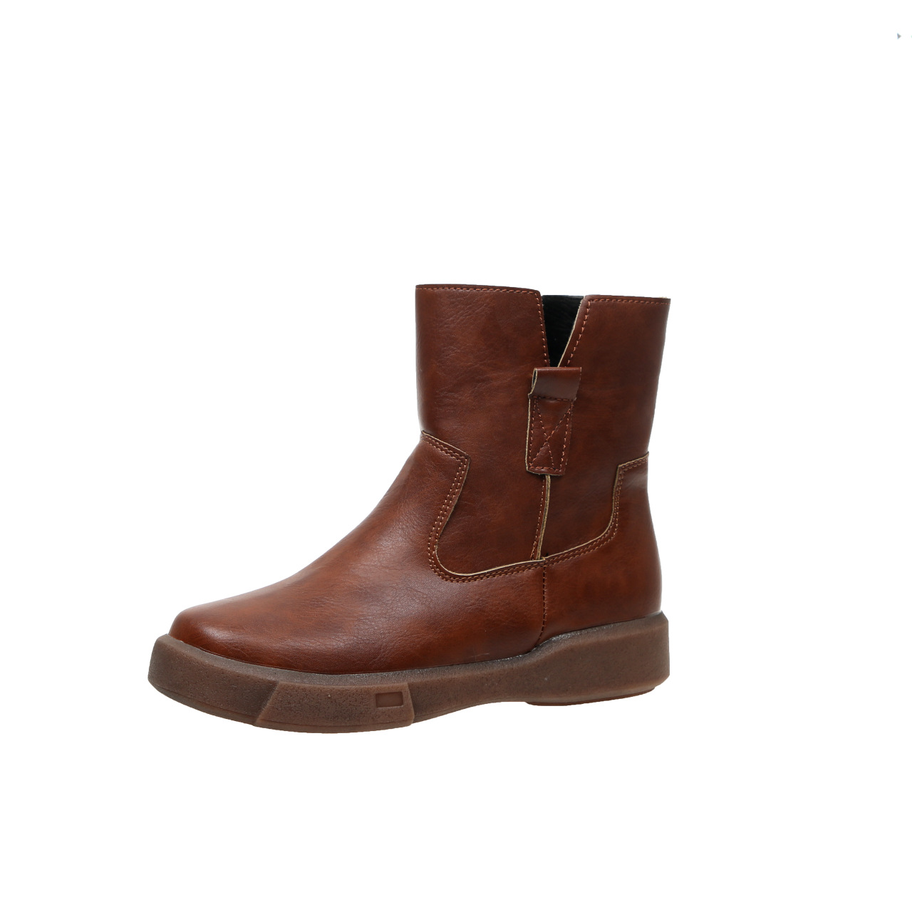 Sepatu Bot Sepeda Motor Besar Size35-42 Chunky untuk Wanita Sepatu Bot Tempur Bertali Ujung Bundar Sepatu Wanita Sepatu Bot Tempur untuk Wanita