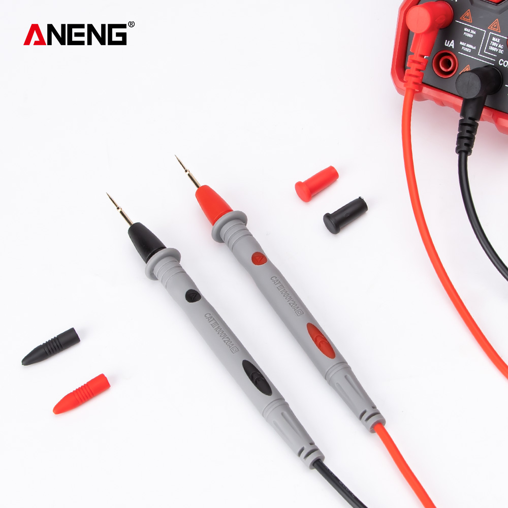 Universal 20A 1000V silicona multímetro Digital sonda cables de prueba Pin para Vichy para FLUKENeedle punta multímetro probador