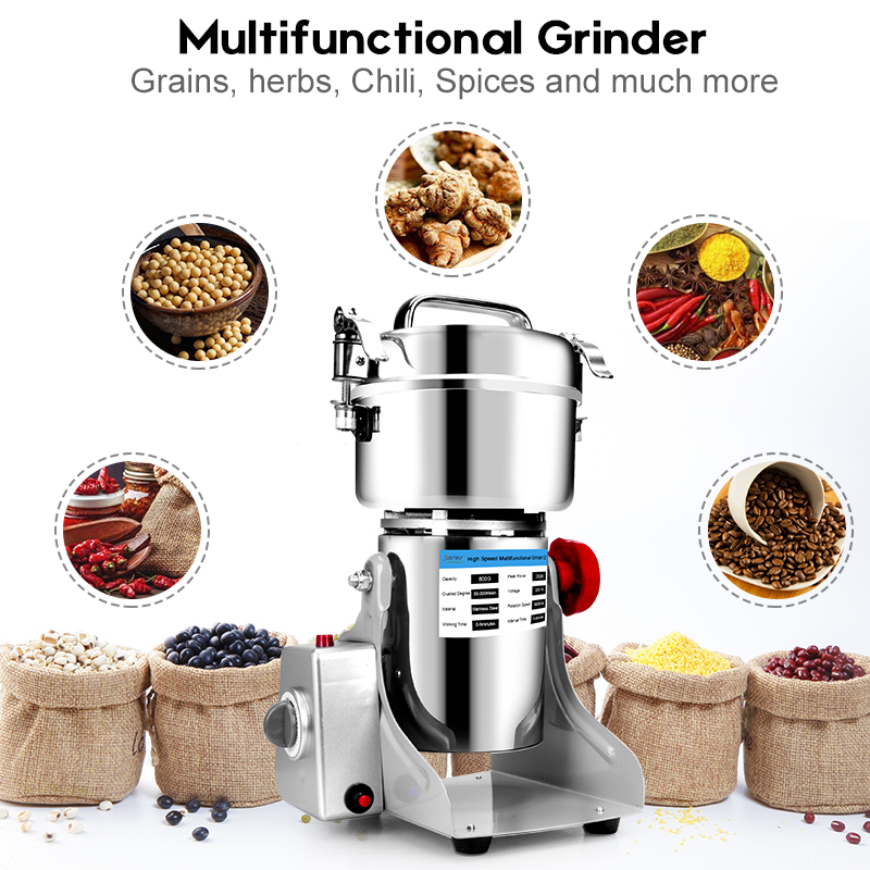 EU 800G 3000W Herb Grinder Coffee Machine Grain Spices Mill Medicine Wheat Mixer Dry Food Grinder