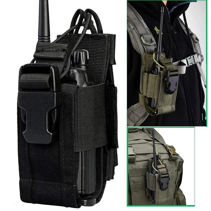 Bolsa táctica Molle para Radio, funda para Walkie Talkie, riñonera de nailon, bolsa para cinturón, accesorios de caza de bolsillo
