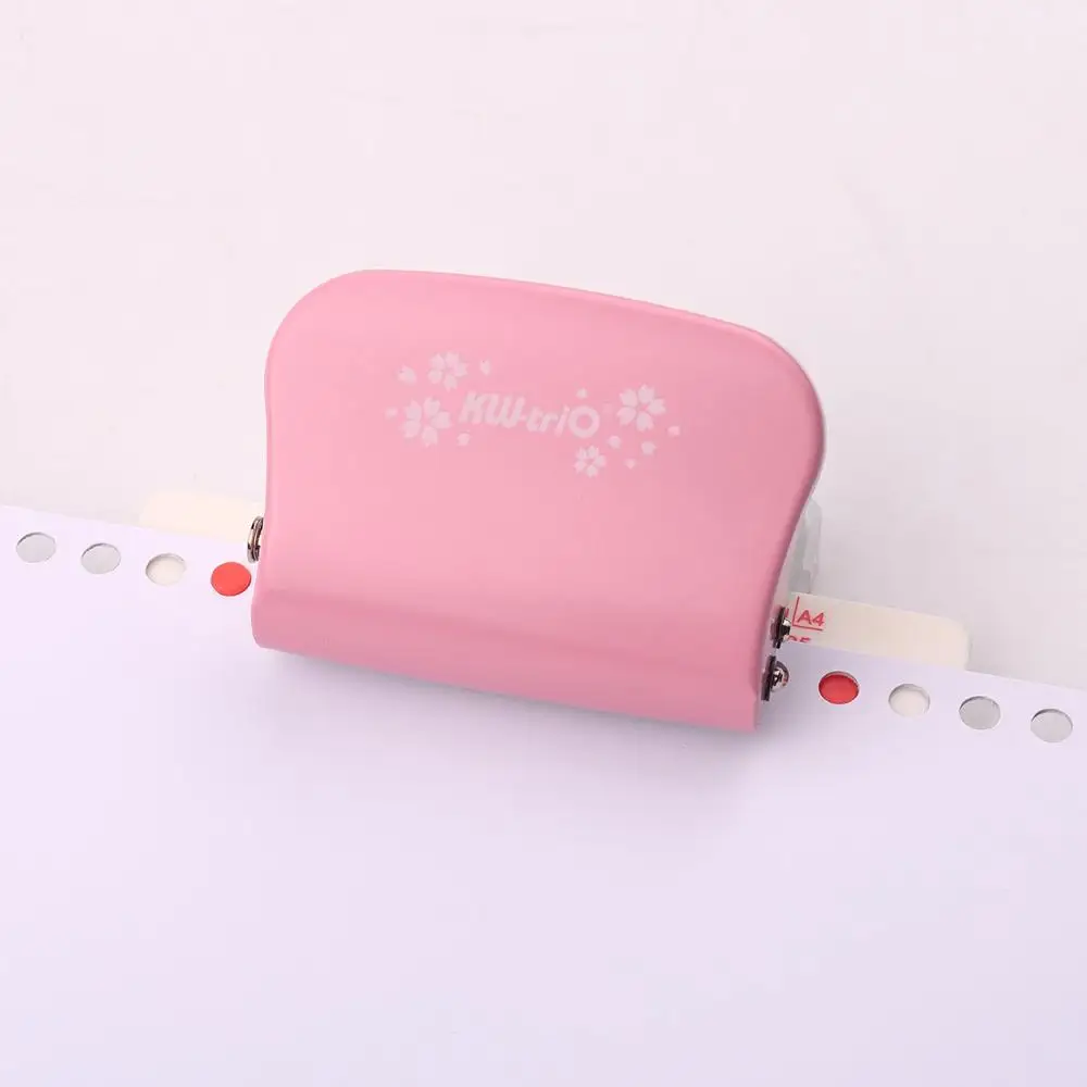 KW-trio 6-Hole Paper Punch Handheld Metal Hole Puncher 5 Sheet Capacity 6mm for A4 A5 B5 Notebook Scrapbook Diary Planner