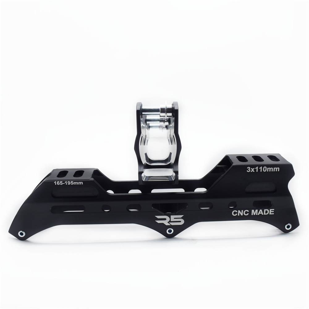 Коньки для скоростных роликов R5, шасси 3X100 3x110 мм, несбалансированные коньки для скоростных гонок, гибкие коньки, базовые 3 колеса 110 мм, 1 пара с болты и шайбы