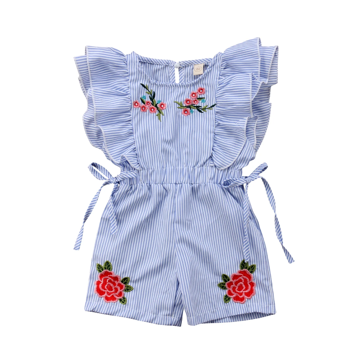 Niño niños bebé niña flor raya volante mameluco mono trajes ropa
