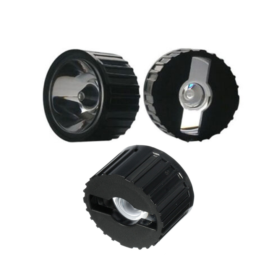 10pcs 5/8/15/25/30/45/60/90/120 grad LED Objektiv Mit Schwarz Halter Für 1W 3W 5W High Power LED Lampe licht