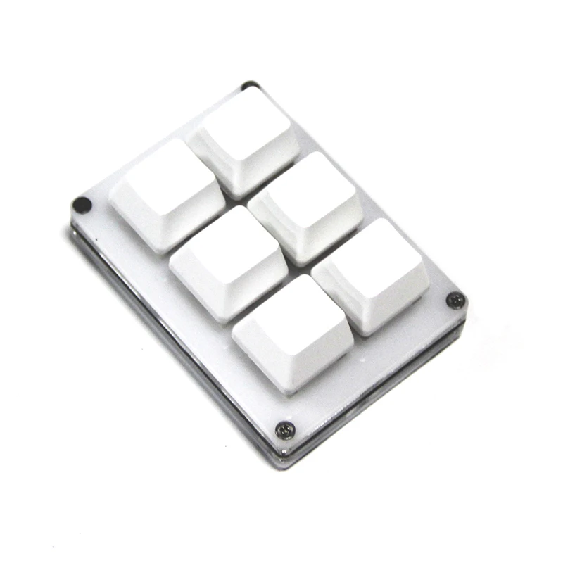 6 Tombol Makro Keyboard Mini untuk Games OSU Keyboard Mikro/Tipe C Hitam Putih Pemrograman Diprogram Keyboard Saklar Biru Merah