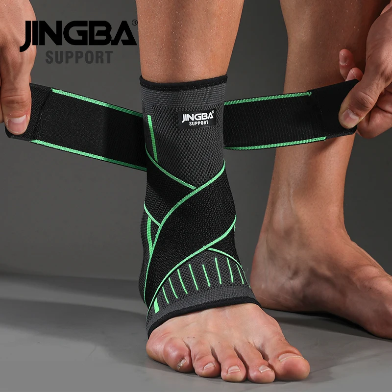 JINGBA Hỗ Trợ 1 Cái Bảo Vệ Bóng Đá Hỗ Trợ Mắt Cá Chân Bóng Rổ Mắt Cá Chân Nẹp Nén Dây Nylon Dây Cổ Chân Bảo Vệ