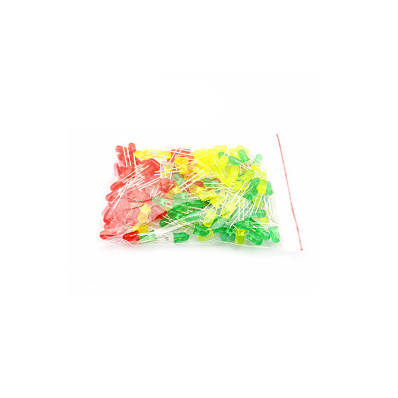 LED 초록, 빨강, 노랑, 파랑, 흰색, 슈퍼 브라이트, 고품질 비드 발광 다이오드, F3, F5, 로트 당 100 개
