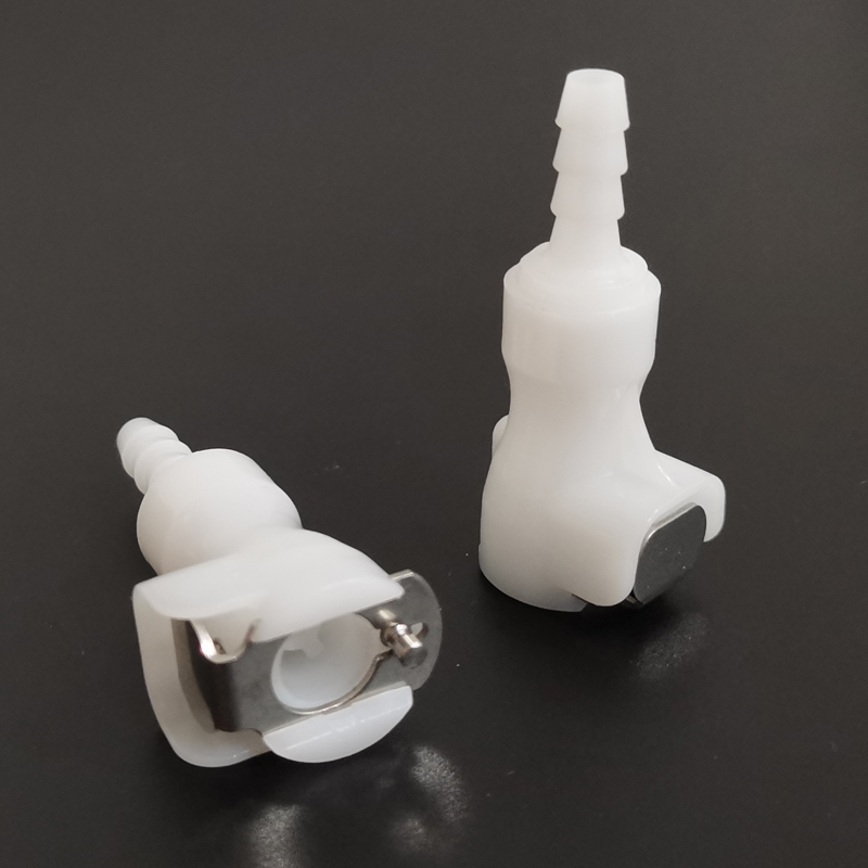 3/16 1/4 Hose Barb Valved quick Coupler disconnect fitting Coupling Male Female Quick Shut-Off Hose Joint Tube Connector