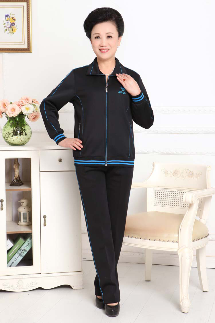 Oversize Vrouwen Kleding Sporting Suit Vrouwelijke Elegante Midden Leeftijd Kleding Dame Kleding Set Casual 2 Delige Set Kwaliteitsborging 77