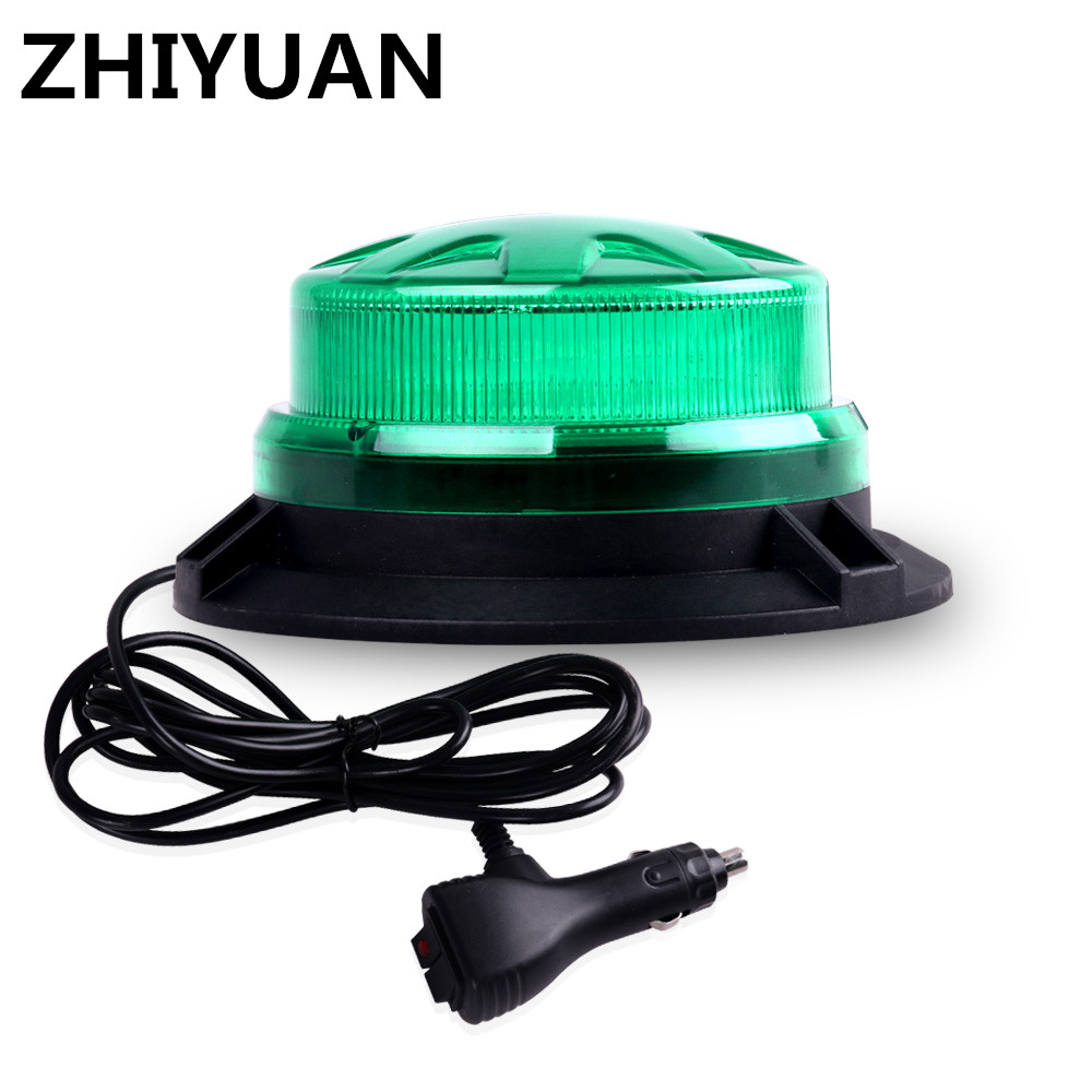 Forklift LED Rotating Flashing Warning Light Magnetic Installation Emergency Lamp Green Signal Strobe Beacon Lights School Bus