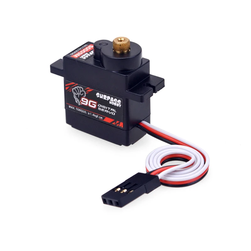 SURPASS Hobby S0009M 9g Metal Gear 1,4 KG Servo Digital para RC avión de ala fija Robot coche barco conducto avión