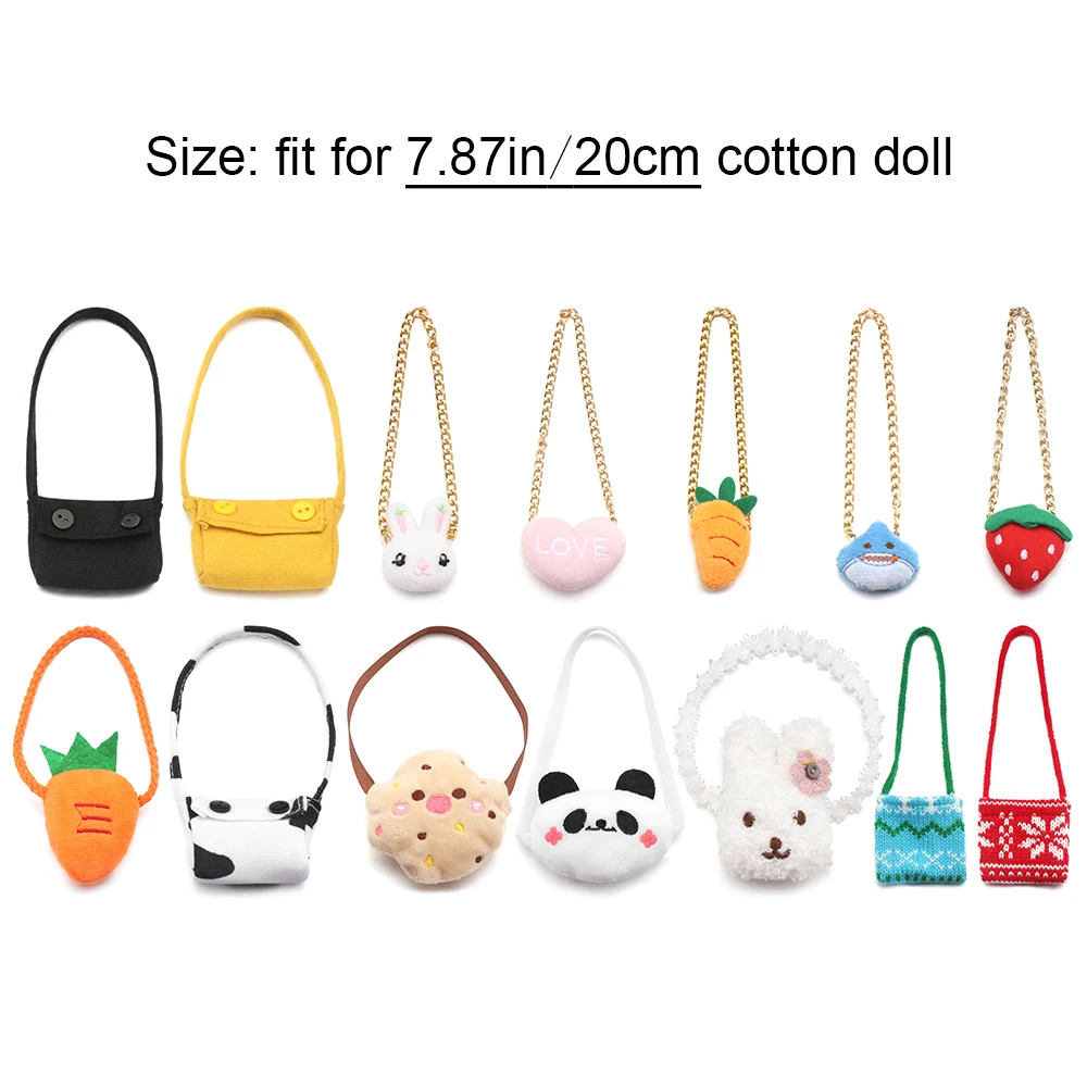 Hoạt Hình Hình Sang Trọng Búp Bê Túi Xách Mini Túi 20Cm Thần Tượng Quần Áo Búp Bê Phụ Kiện Thay Đổi Thay Đồ Chơi Đồ Chơi Trẻ Em