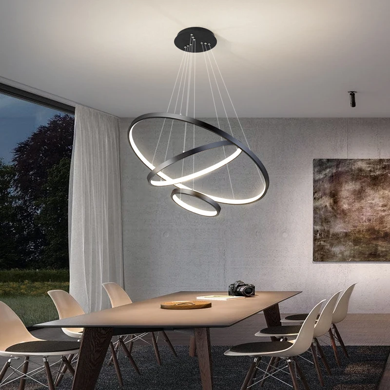 Đèn Led Hiện Đại Ốp Trần Đèn Chùm Cho Biệt Thự Sống Phòng Ngủ Phòng Ăn Đồng Hồ Nam Sắt Đèn Chùm Nhà Chiếu Sáng Trong Nhà Đèn Trang Trí