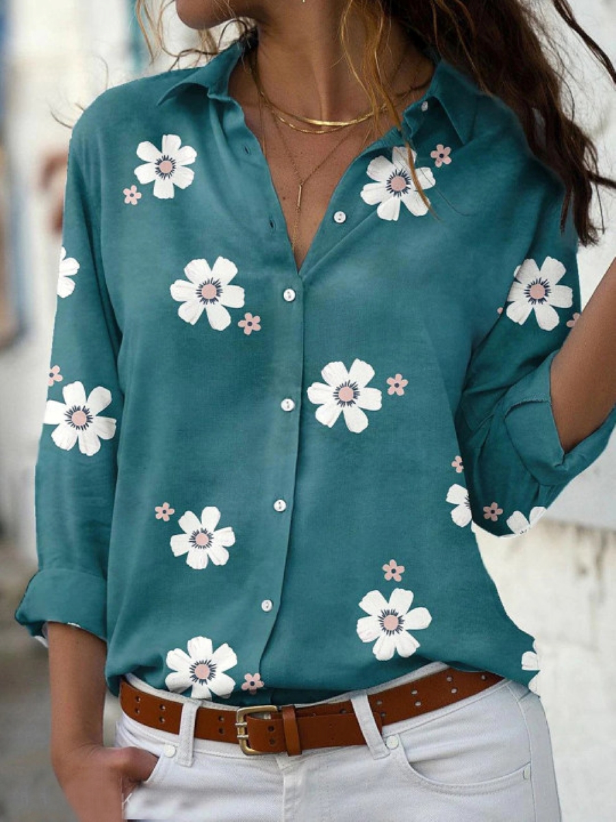 Nueva camisa elegante para mujer, camisa informal con temperamento para mujer, camisa de manga larga a la moda para mujer