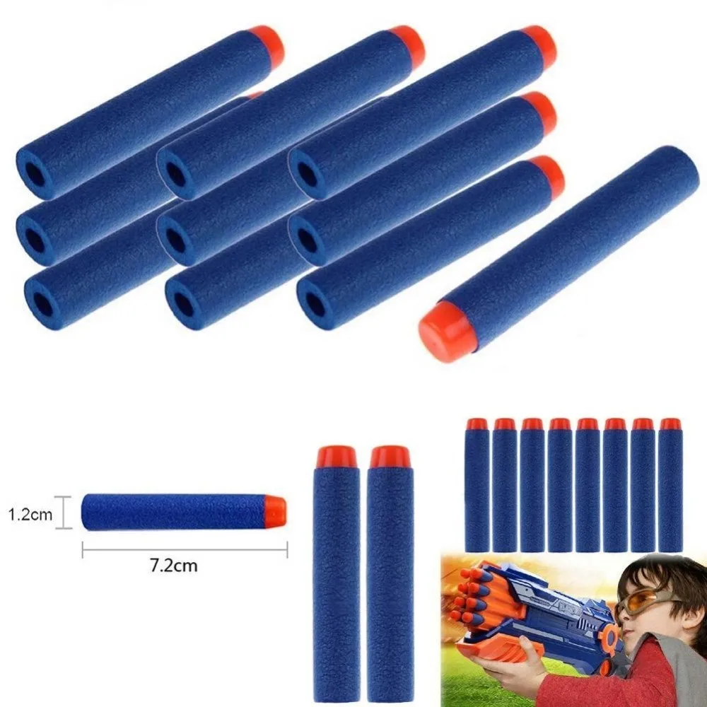 50/100 Viên 7.2Cm EVA Mềm Đạn Cho Súng Đồ Chơi Nerf Rỗng Lỗ Đầu Nạp Phi Tiêu Đồ Chơi Ngoài Trời Bé Trai Súng cho Dòng Blasters Trẻ Em Quà Tặng