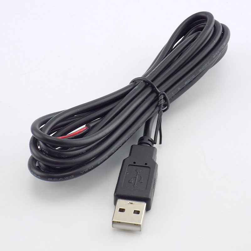 0.3/1/2 メートル DC 5V USB 2.0 タイプ A オス 2 ピンケーブル電源アダプタ充電スマートデバイス DIY コネクタワイヤー H10