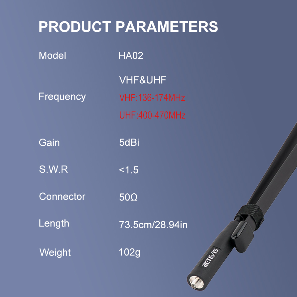 Retevis ha02 antena tática dobrável SMA-F/m walkie-talkie antena para baofeng uv 5r bf888s para quansheng uv k5 uv k6 uv k58