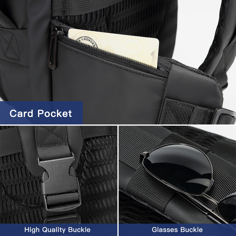 Inrnn bolsa de peito masculina de grande capacidade, bolsa de ombro para laptop de 13 polegadas, à prova d'água, bolsa mensageiro masculina, bolsa de peito crossbody