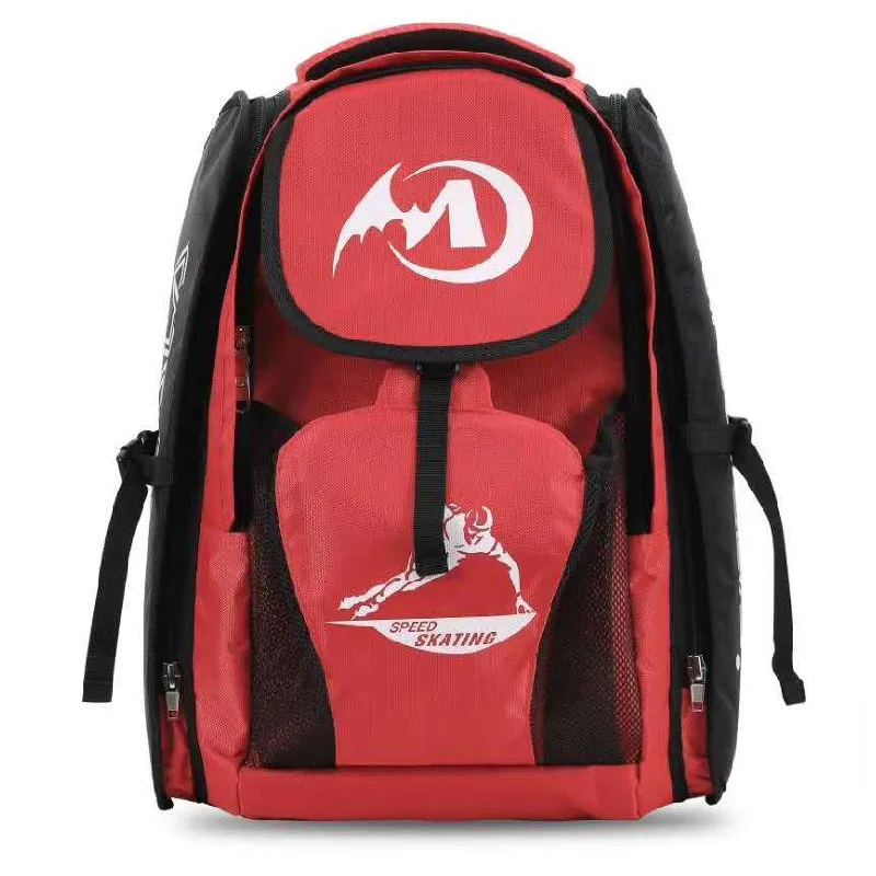 MCGALA professional inline speed skating bag for competition travel speed skates shoes container backpack support 4X110mm 3X125