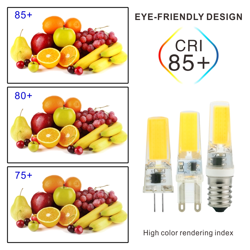 4 teile/los LED G4 G9 E14 3 W 6 W Glühbirne AC/DC 12 V 220 V LED Lampe COB Scheinwerfer Kronleuchter Ersetzen Halogen Lampen Kalt/Warmweiß