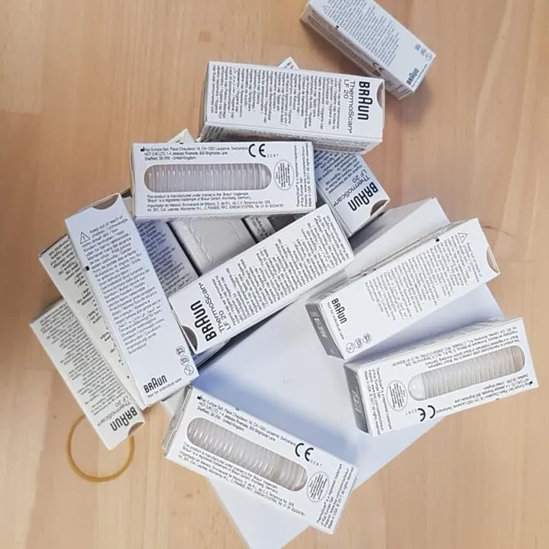 Couvercle de filtres d'objectif de remplacement pour thermomètre auriculaire, 20 pièces/lot, pour utilisation Thermoscan Braun