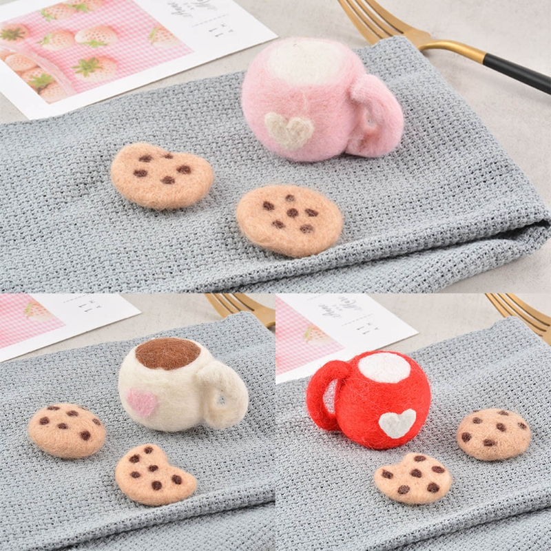 DIY เด็กผ้าขนสัตว์นมขวด + คุกกี้ตกแต่งทารกแรกเกิดการถ่ายภาพ Props ทารกถ่ายภาพอุปกรณ์เสริม Home Party Orname