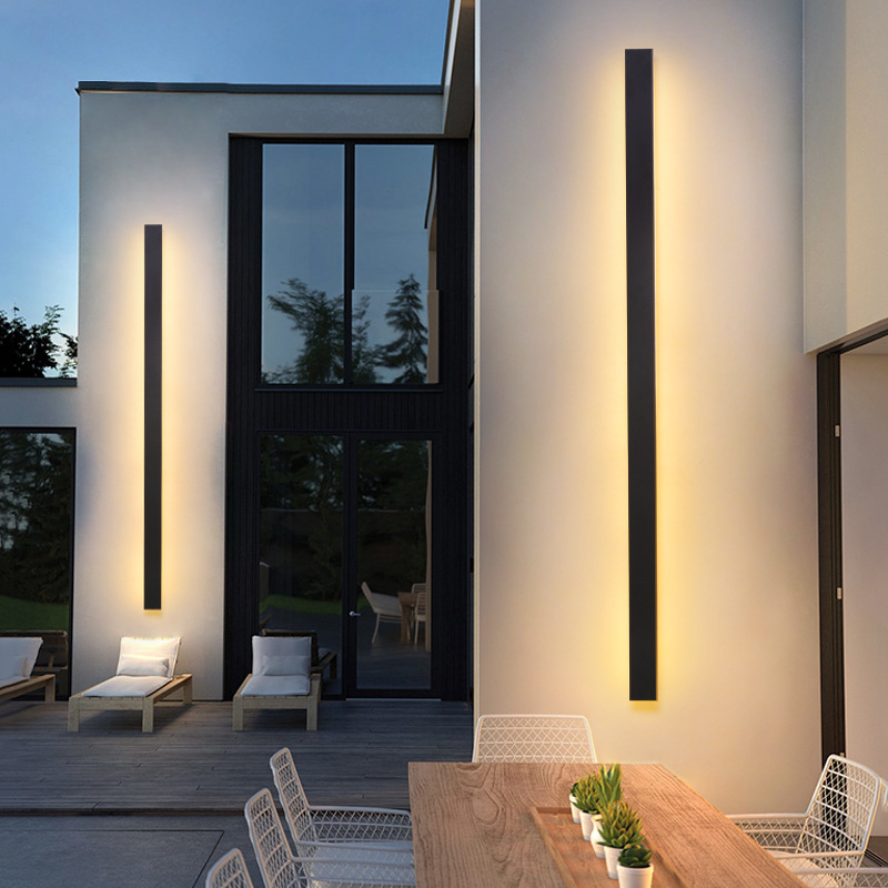 Luz LED de pared larga impermeable ip65, iluminación exterior para jardín, casa de campo, balcón, pared interior, dormitorio, sala de estar