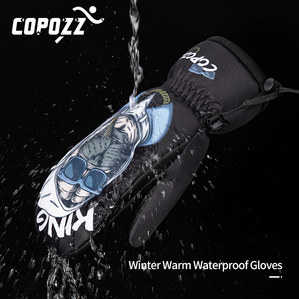 Copozz-30 ℃ 厚くする大人のティーンプロのスノーボードスキーグローブ防風冬暖かい熱スノーミトンスキースノーモービル