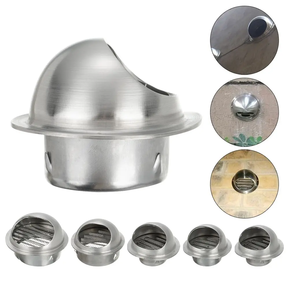 สแตนเลสสตีลผนัง Air Vent ระบายอากาศท่อไอเสียฝาครอบ Outlet เครื่องทำความร้อน & ช่องระบายอากาศกันน้ำ