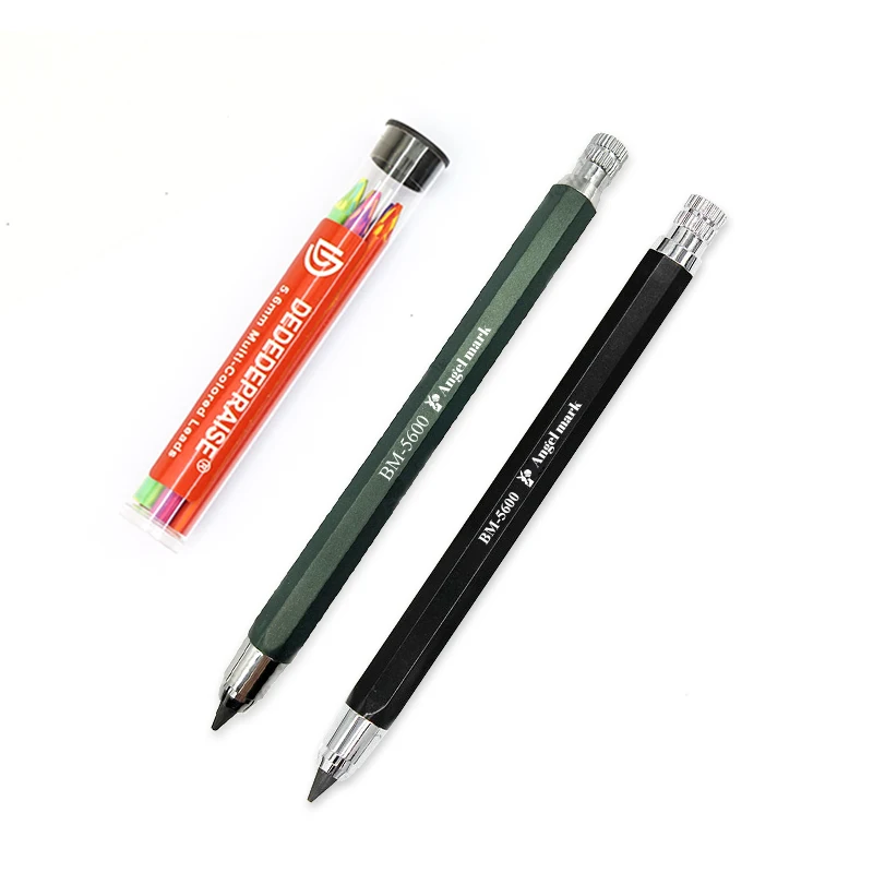 5,6mm Mechanische Automatische Bleistifte & Holzkohle Graphit Bleistift Blei Weich Mittel Hart HB 2B 4B 6B 8B 14B Skizze zeichnung Blei Core