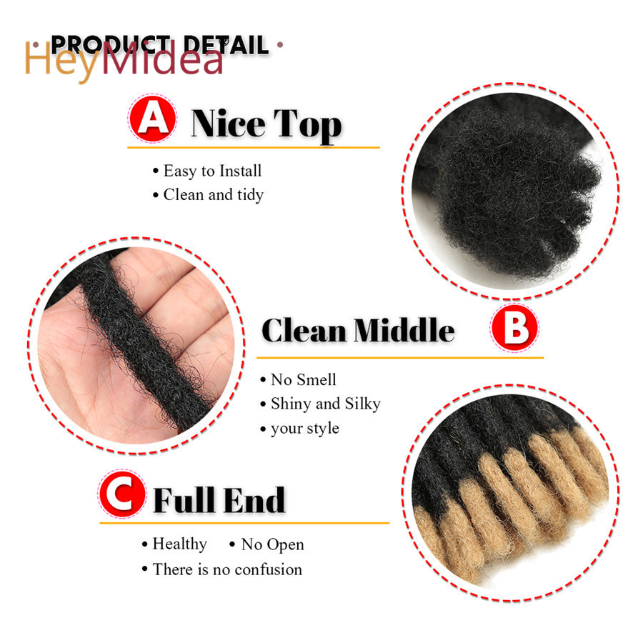 10 Inch Tổng Hợp Móng Gẩy Dày Móc Thắt Bím Tóc Handmade Locs Hip-Hop Phong Cách Dành Cho Nam Và Nữ Ombre Bện Tóc Giả phần Mở Rộng Ông