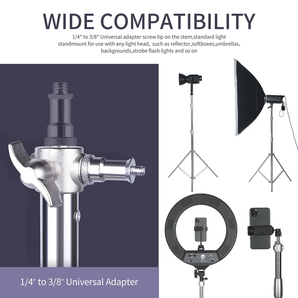Super Stable Stainless Steel Big Tripod 2.8M Foldable Lighting Stand Tripod Photography For Fill Spot Light Softbox Photo Studio