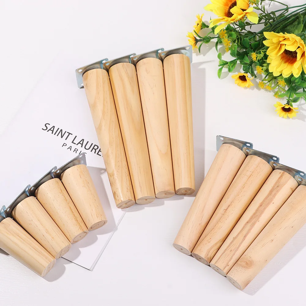 4/8/15/20Cm Chiều Cao Nội Thất Bằng Gỗ Chân Nghiêng Nón Sofa Giường Tủ Bàn Ghế Thay Thế chân Dốc Chân Thon Gọn Chân