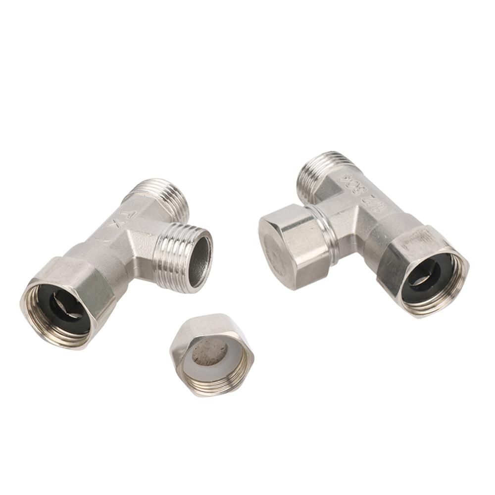 1/2 "BSP macho/hembra rosca de acero inoxidable Tee/codo/recto/conector de enchufe acoplador de agua adaptador reductor de ajuste de plomería