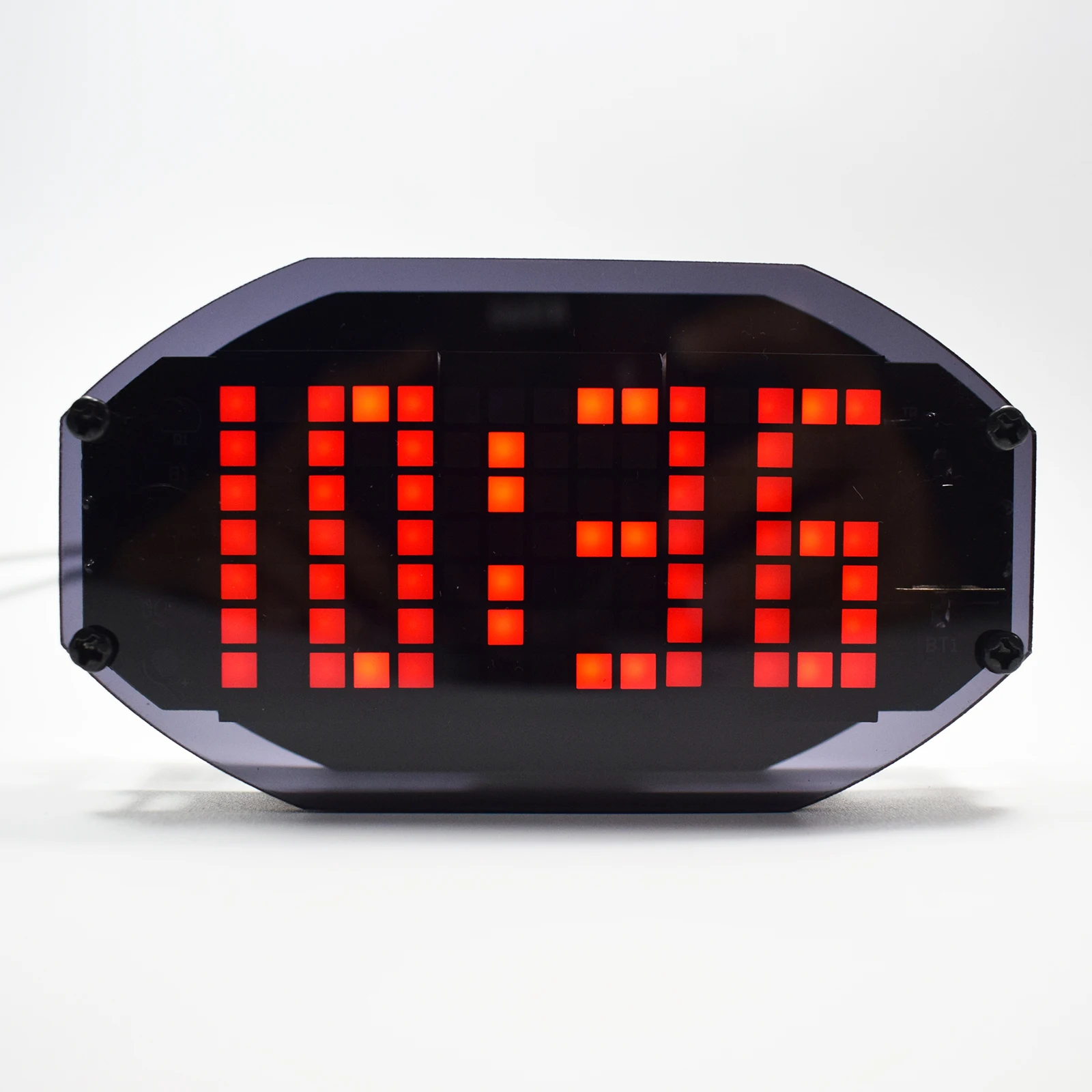 Kit de reloj electrónico con pantalla de temperatura, alarma de escritorio, matriz LED Digital, espejo negro, recordatorio de vacaciones y cumpleaños, bricolaje