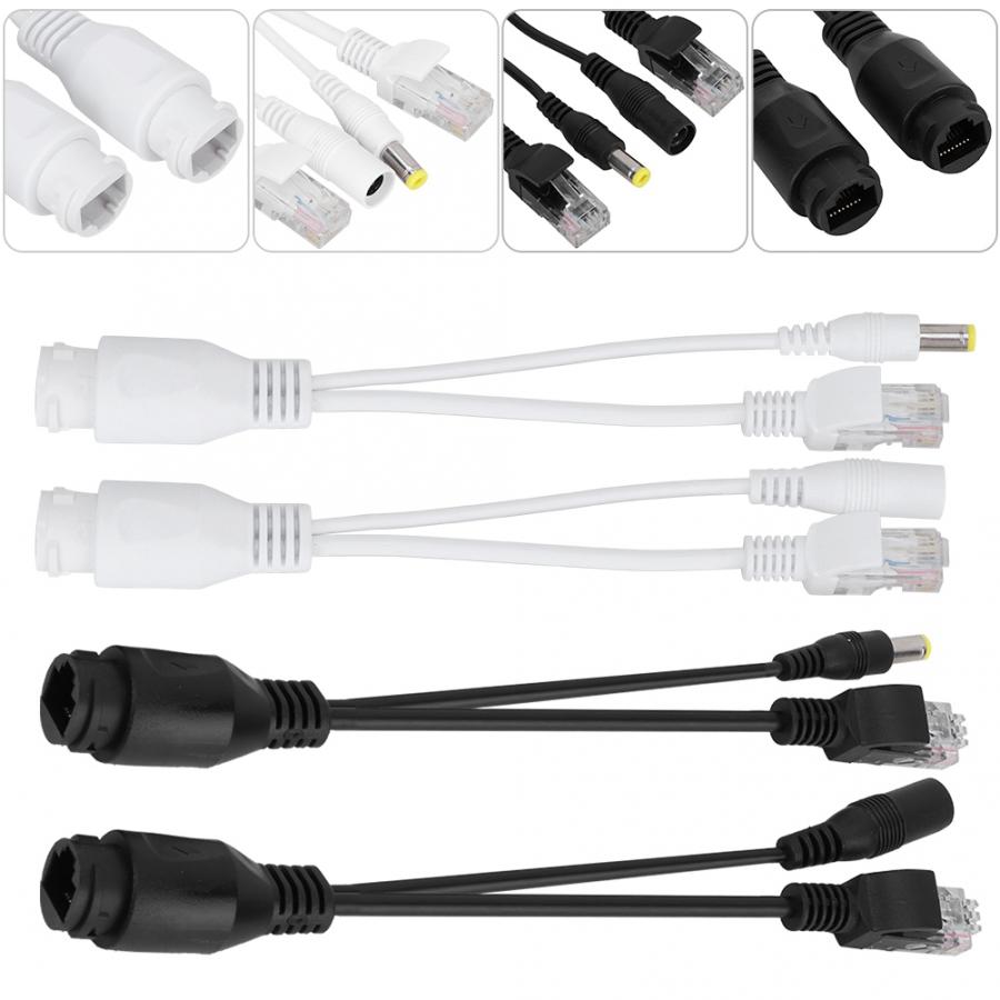 Poder passivo sobre cabo adaptador Ethernet, impermeável ao ar livre POE Splitter, RJ45 Injector, 12-48V, Câmera IP