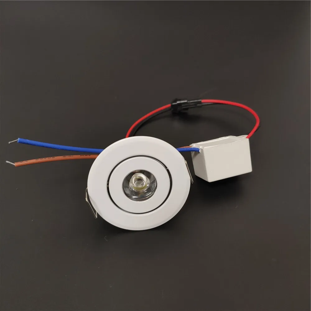 Mini luz descendente led 3W 1W foco regulable luces empotrables ac85-265v luz de techo aluminio 52mm