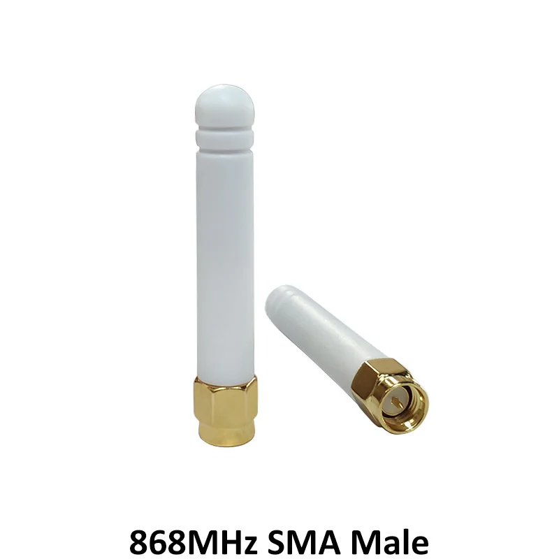 GWS 1P 2 Stück 868 MHz Antenne 3dbi SMA Stecker 915 MHz Lora Antene PBX IoT Modul Lorawan Signalempfänger Antena weiß Mini 5 cm