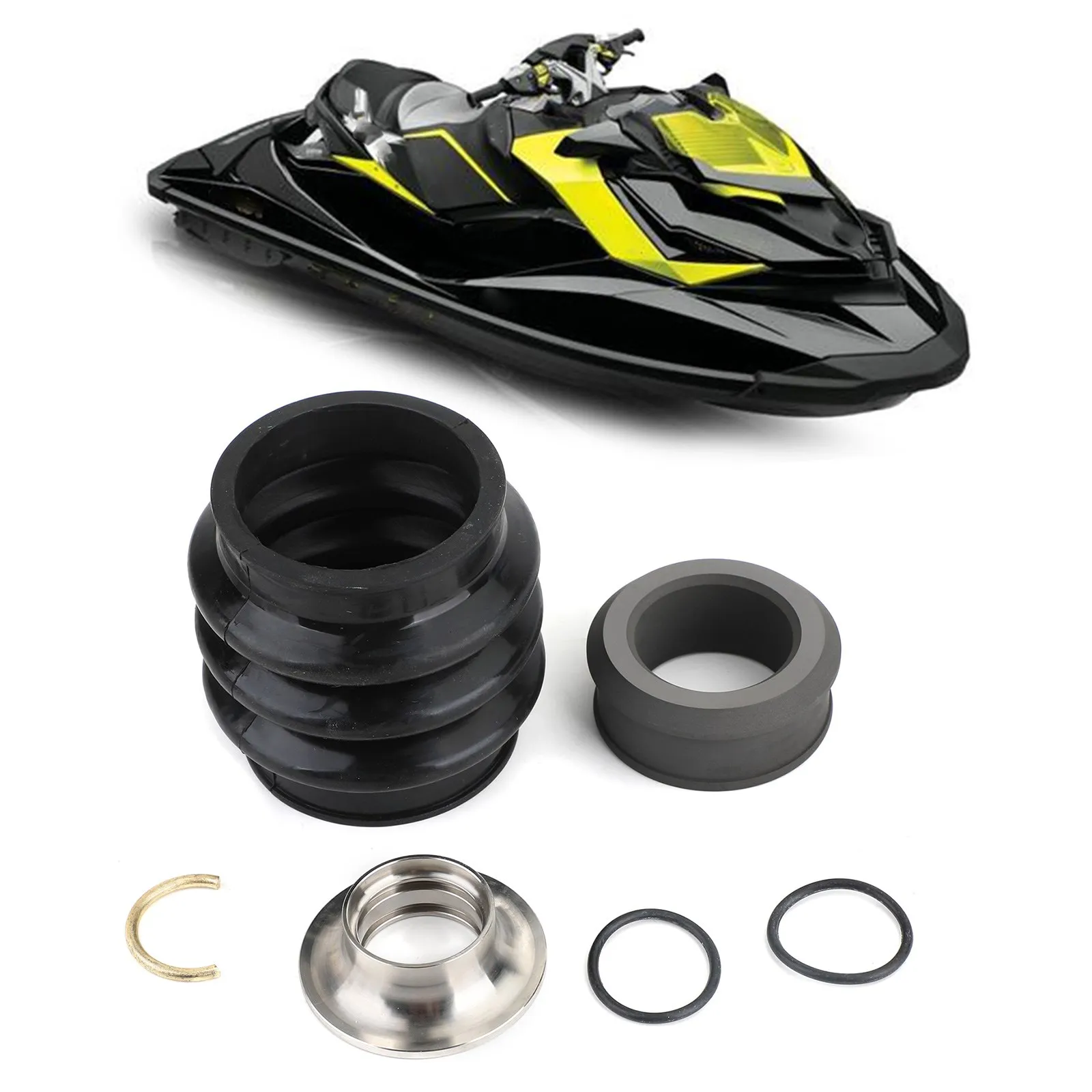 4-Tec Carbon Ring Seal Antriebsleitung Rebuild Kit & Boot für Sea Doo RXT RXP RXPX RXTX GTR 271000422   Seadoo Bootszubehör