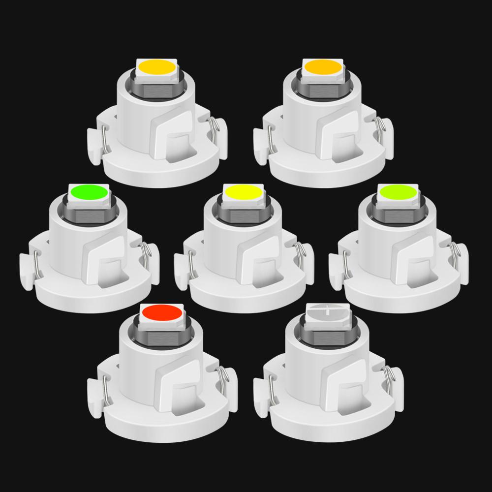 10 pçs t3 led t4.2 t4.7 lâmpada led canbus 3030smd luzes interiores do carro indicador cunha painel instrumento de aquecimento lâmpada 12v auto